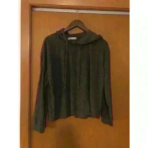 C&C California‎ Ribbed Cropped Hoodie Size Small